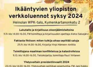 Verksamhetsplanering för äldreuniversitetets onlineföreläsningar på WPK-huset börjar i september. news-13082024-010726
