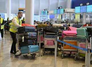 Hantering av de återstående bagage som lämnats kvar på Helsingfors-Vanda idag. news-04102024-115255