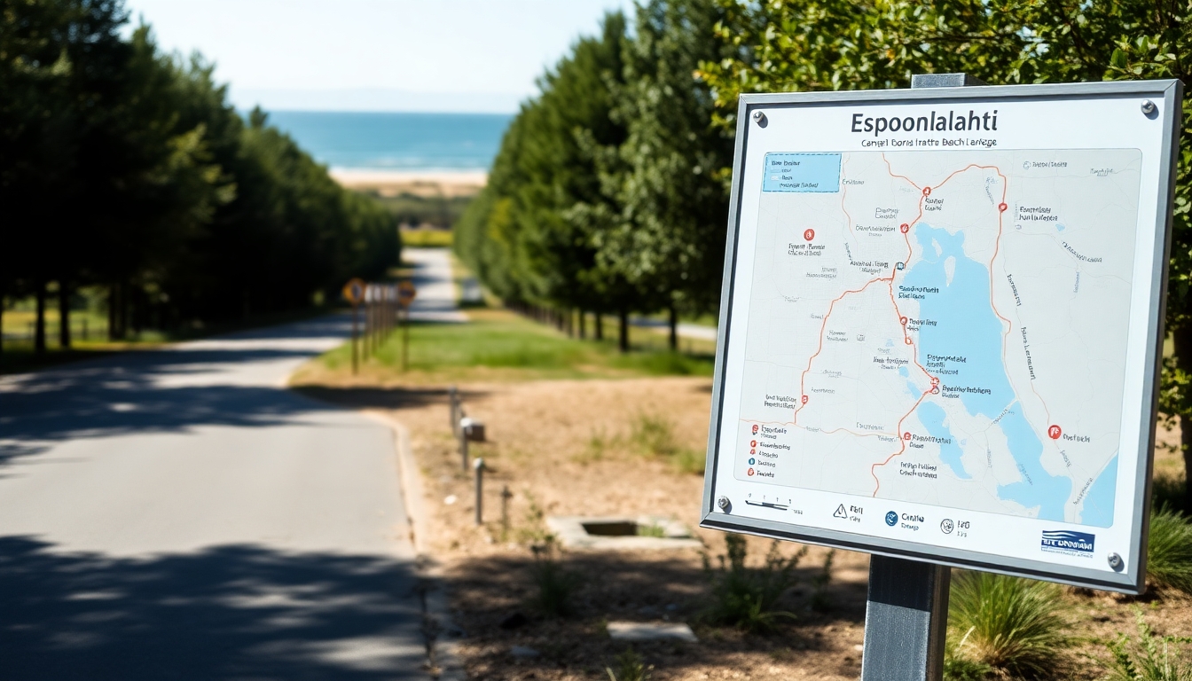 Miten löytää parkkiksen Espoonlahden uimarannalle 1 Julkaisemat kartat ja opasteet