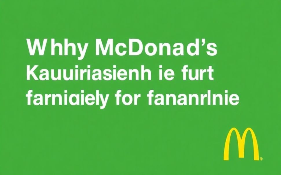 Miksi McDonald's Kauniaistentie on paras valinta lapsiperheille