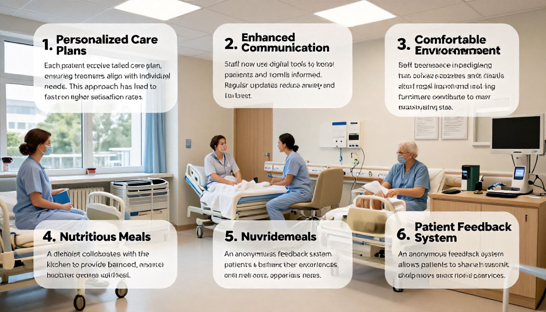 5 tapaa parantaa potilaan kokemusta Espoon Sairaalan Osasto 1:ssä
