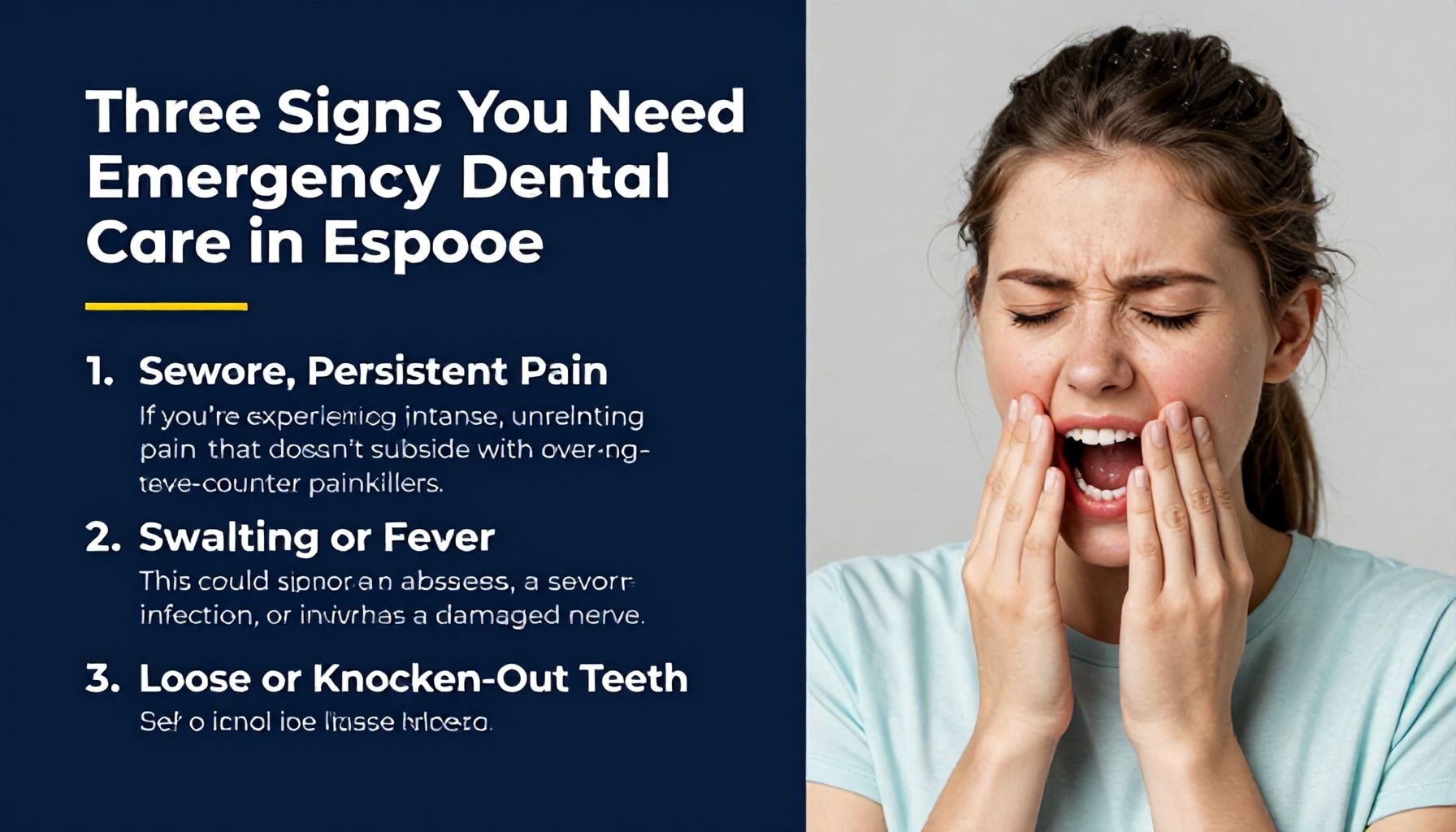 Kolme merkkiä, että tarvitset kiireellistä hammashoitoa