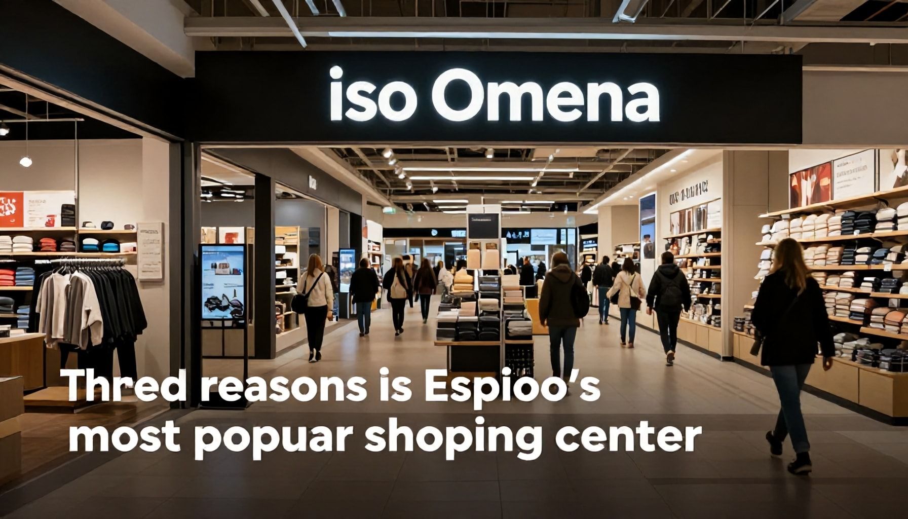 Kolme syytä miksi Iso Omena on Espoon suosituin ostoskeskus