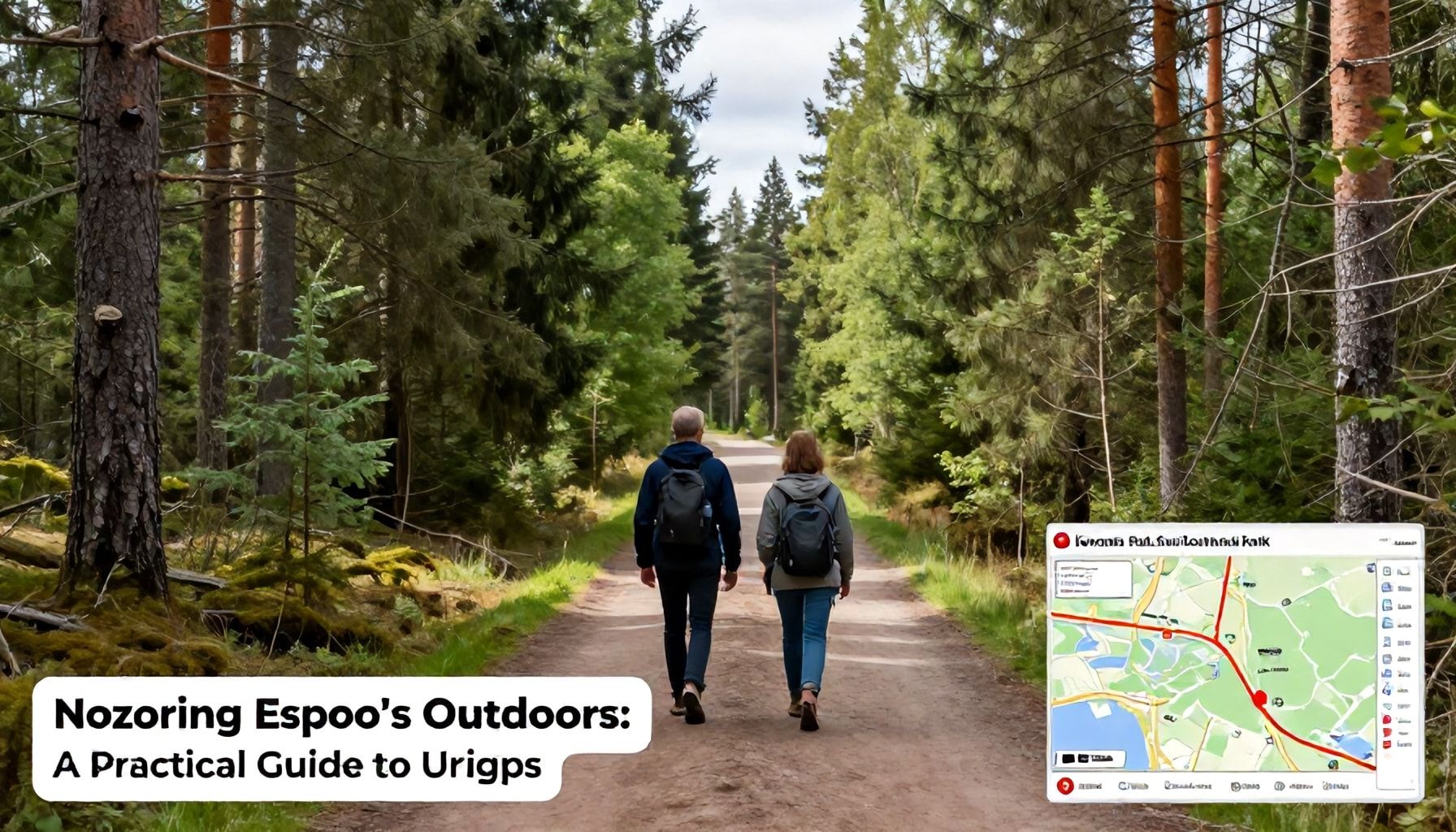 Kuinka käyttää karttoja Espoossa ulkoilureissuillesi