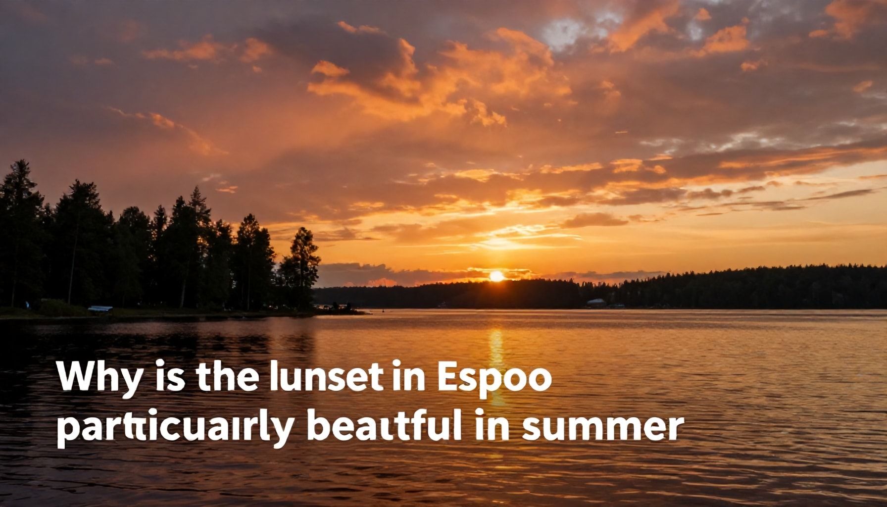 Miksi Espoon auringonlasku on erityisen kaunis kesäisin