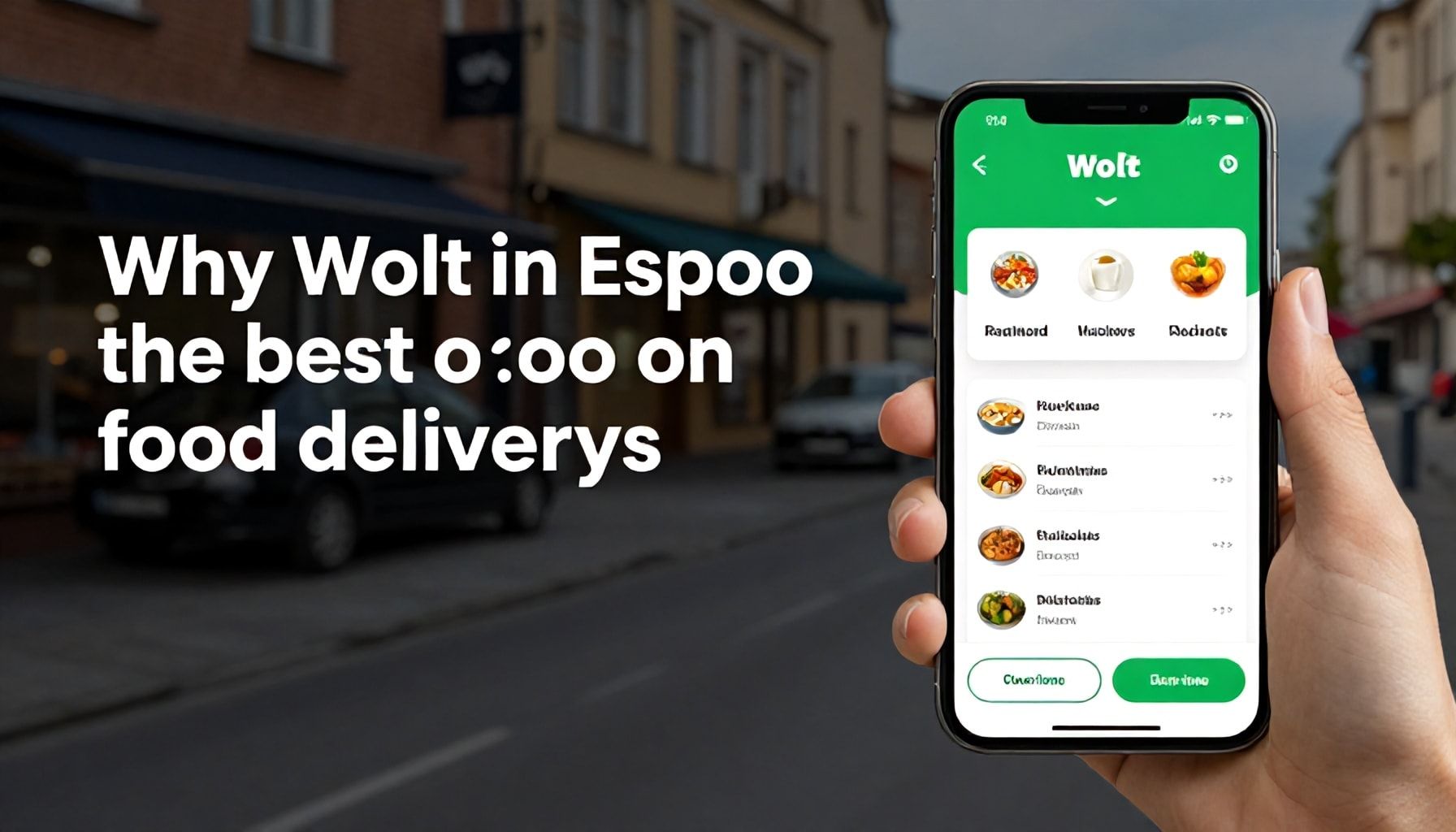 Miksi Wolt Espoossa on paras vaihtoehto ruokatoimituksille