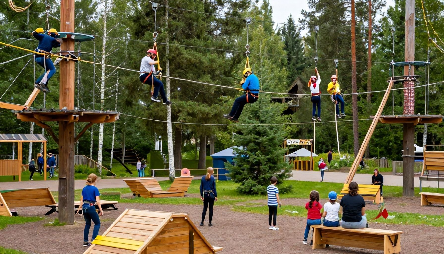 Miten Duudson Activity Parkissa Espoossa haastat perheen kaikki