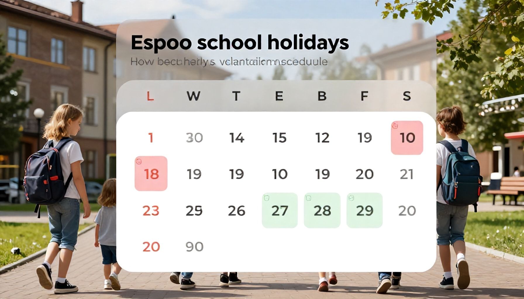 Miten Espoon koulujen lomat vaikuttavat perheiden loma-aikatauluihin