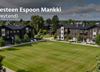 Nesteen Espoon Mankkiin saavutettavissa palvelut ja asukkaan elämä.