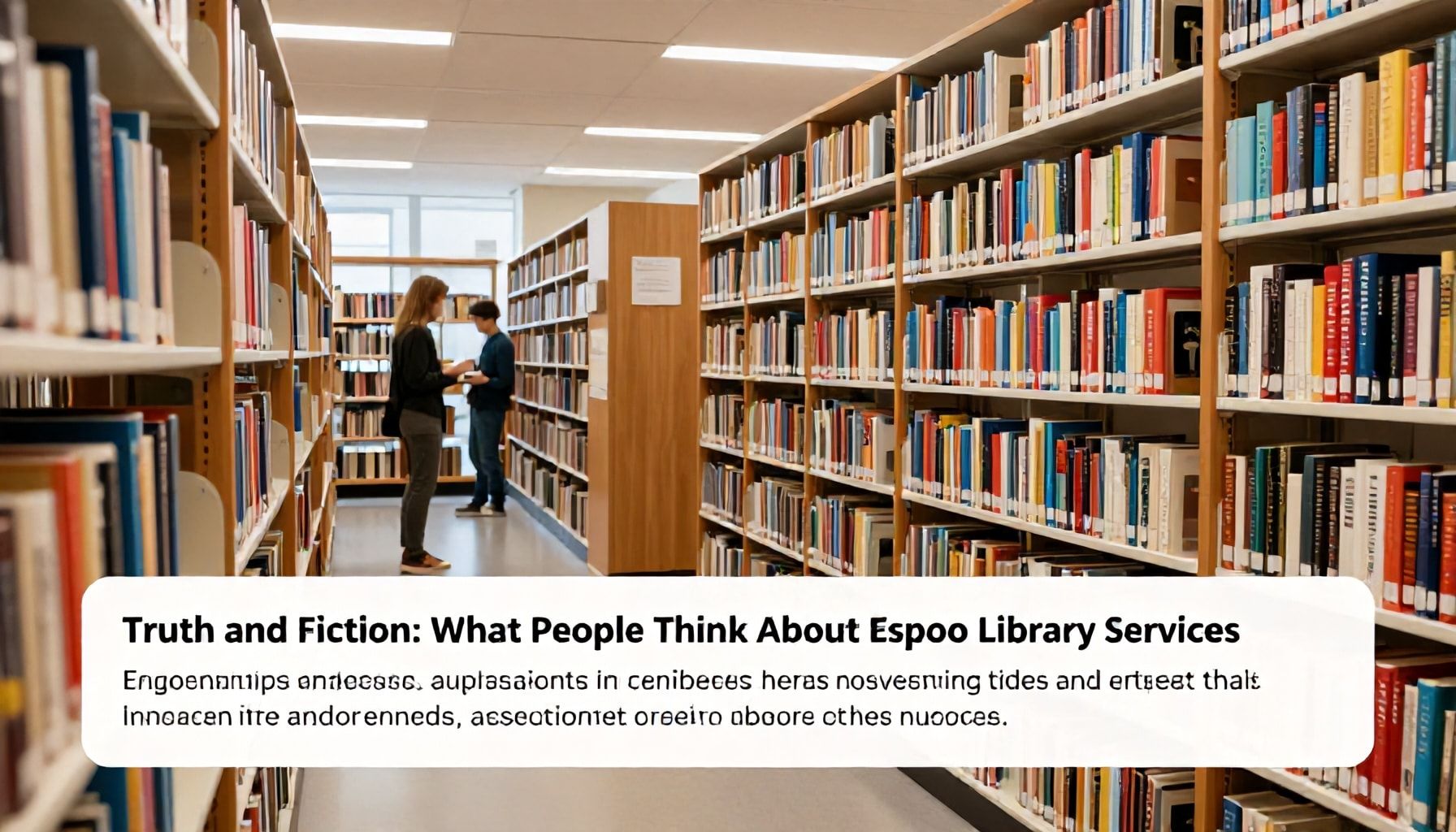 Totta ja tarua: mitä ihmiset ajattelevat Espoon kirjaston palveluista