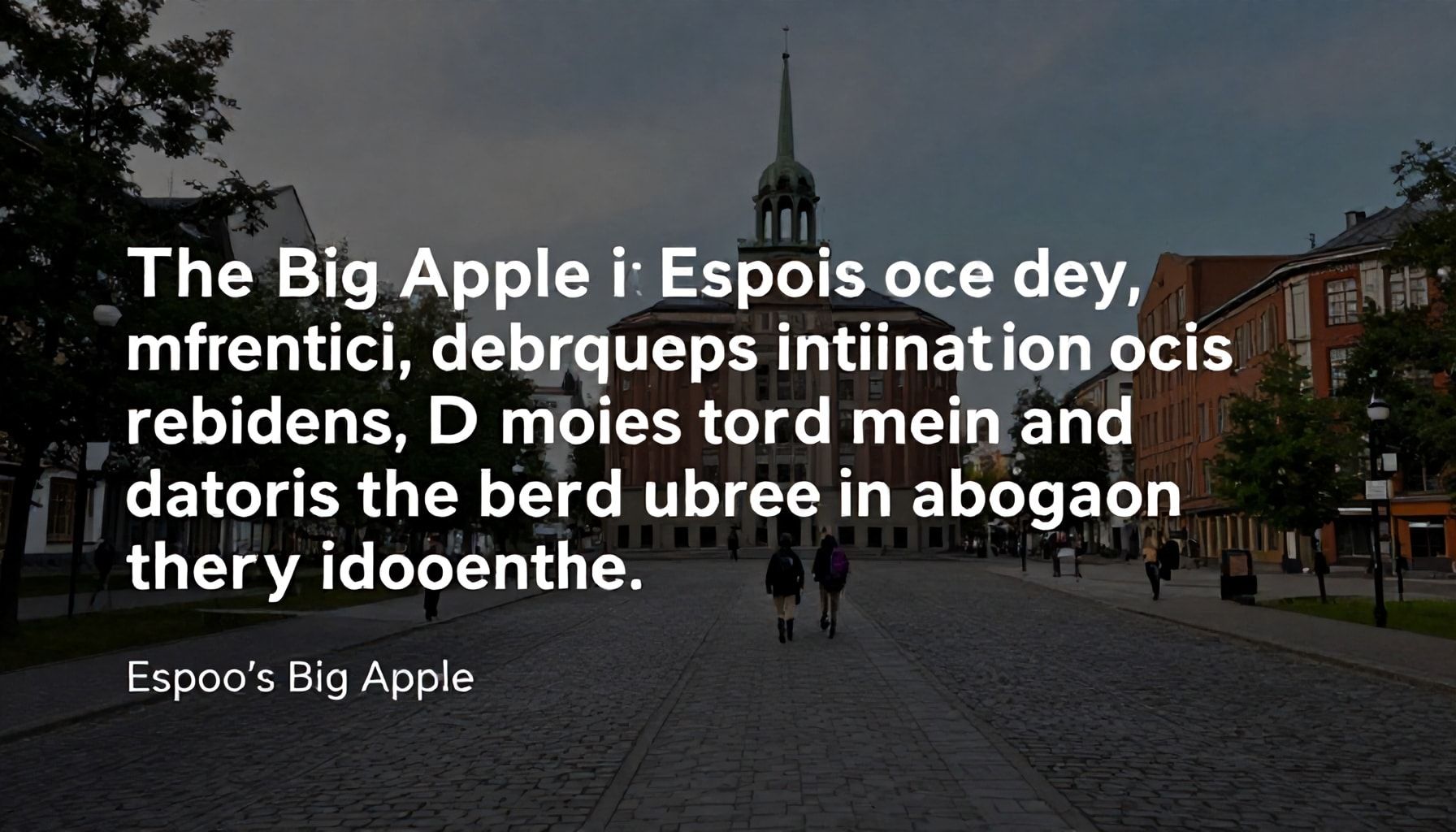 Totta ja toden perusteella: Iso Omenan vaikutus Espoon asukkaisiin