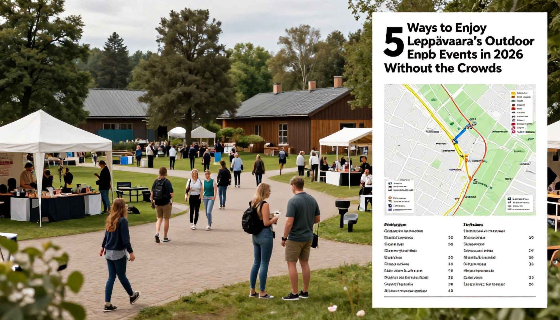 5 tapaa nauttia Leppävaaran ulkoilmatapahtumista 2026 ilman ruuhkia (kartat ja aikataulut mukaan lukien)