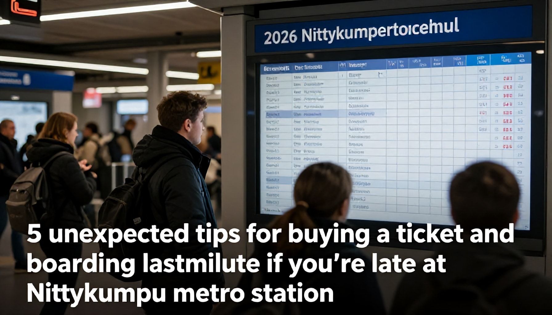 5 yllättävää vinkkiä lipun ostamisesta ja ovista nousuun, jos olet myöhässä Niittykummun metrossa*