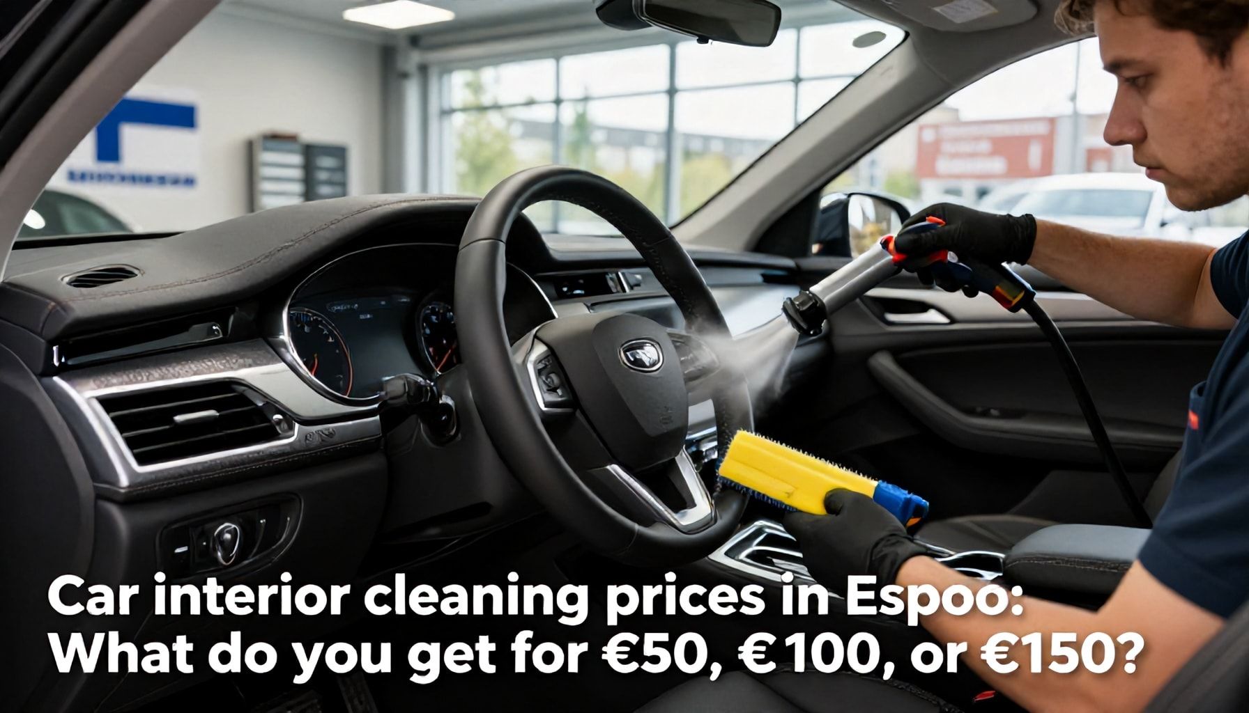 Auton sisäpesun hinta Espoossa: Mitä saat 50, 100 tai 150 eurolla?