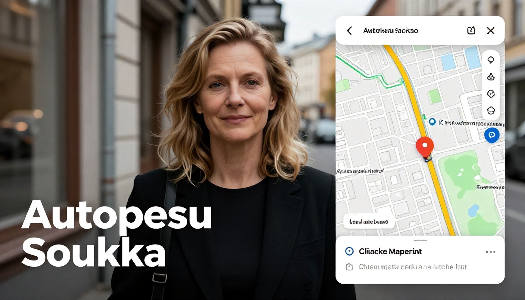 Autopesu Soukan tarkka katuosoite ja karttalinkki – navigoi suoraan perille ilman harhautuksia
