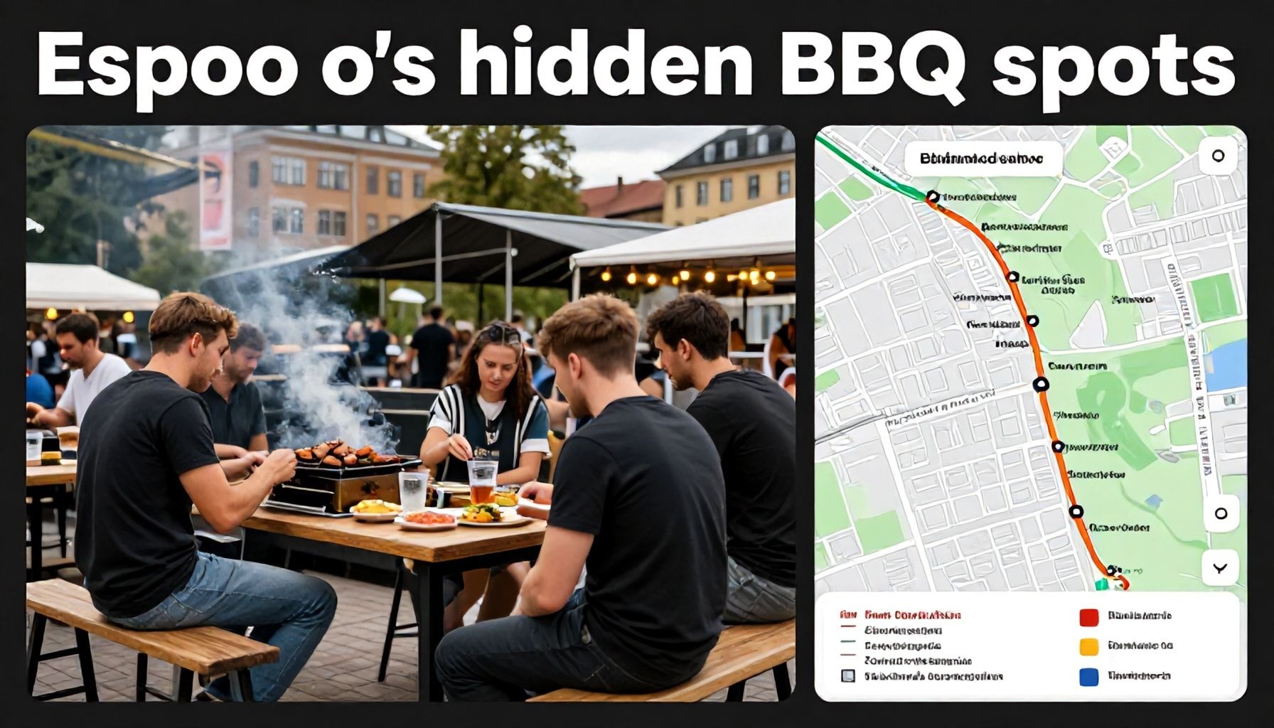 Espoon keskustan piilotetut grillikohteet – kartta ja reittivinkit paikkoihin, joita harvat tuntevat