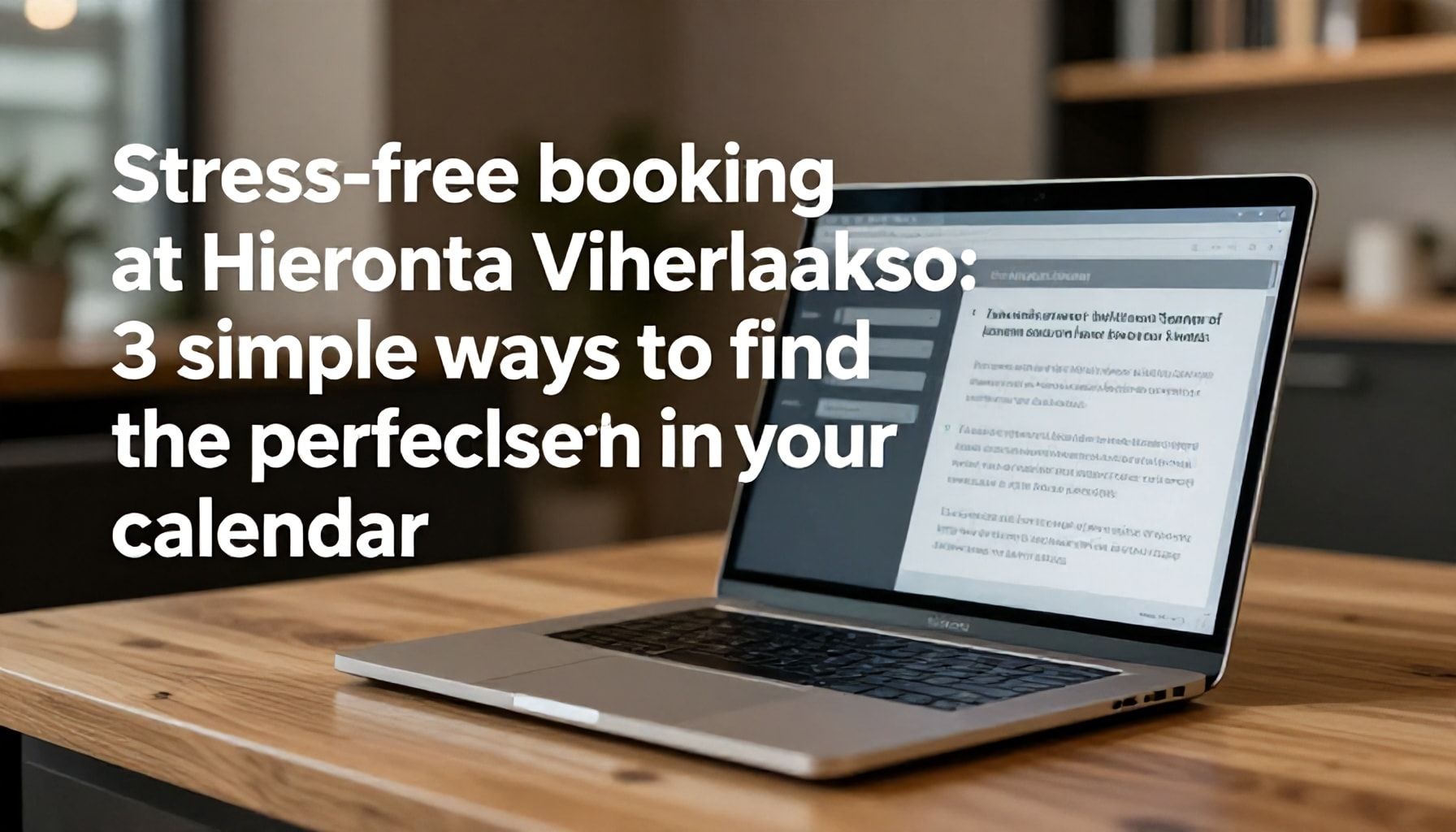Hieronta Viherlaakso ajanvaraus ilman stressiä: 3 helppoa tapaa löytää sopiva aika kalenterista