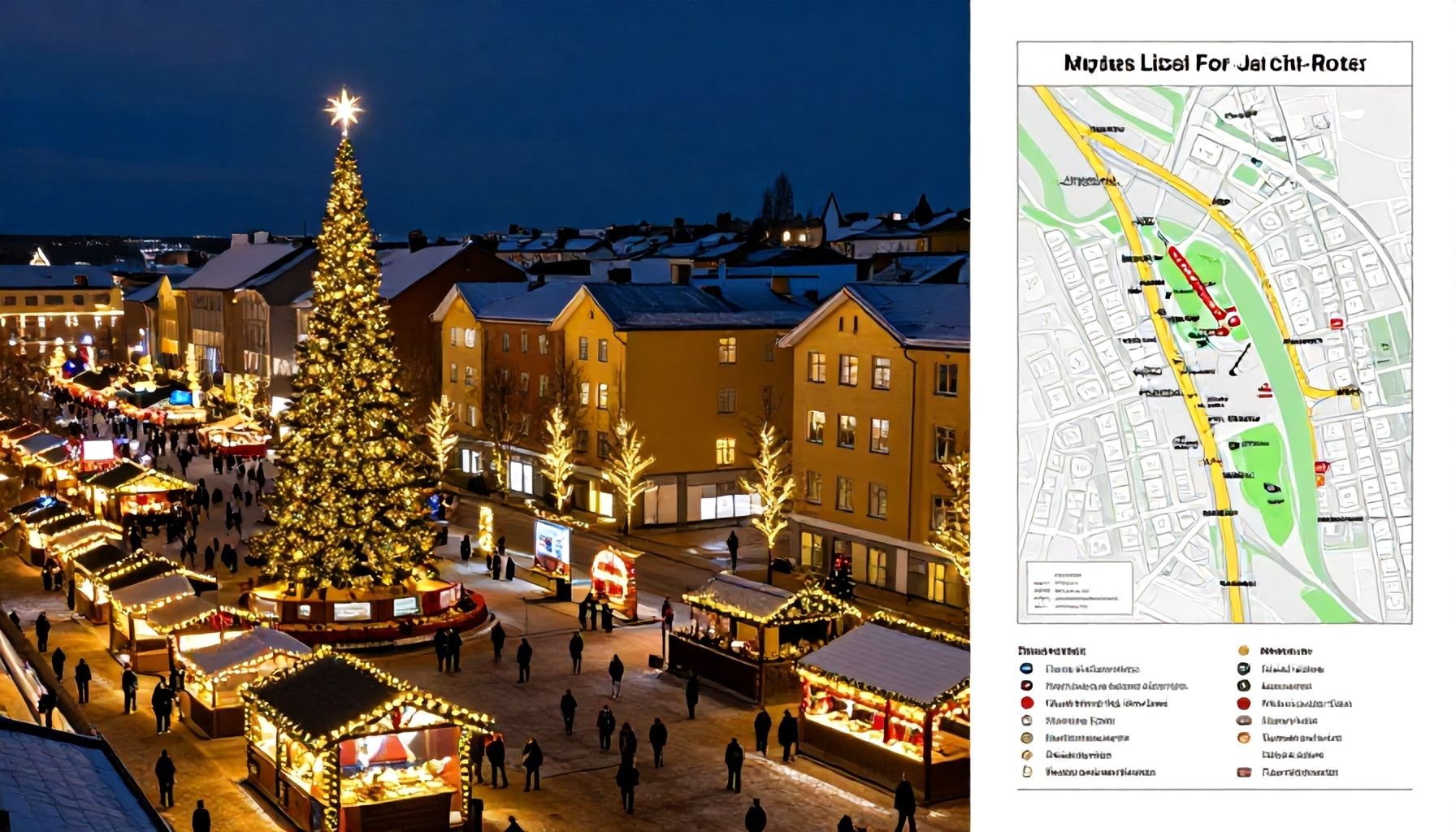 Joulun valojen parhaat reitit Espoossa: kartta ja vinkit kauneimpiin katunäkymiin