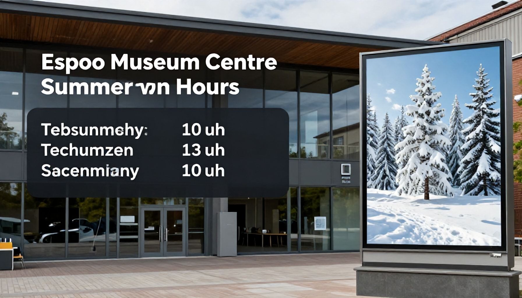 Kesä vs. talvi: näin Museo Espoon keskuksen aukioloajat soveltuvat eri vuodenaikoihin