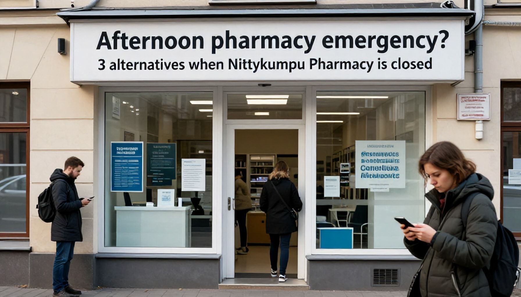 Lääkehätä iltapäivällä? Nämä 3 vaihtoehtoa auttavat, kun Niittykummun apteekki on kiinni