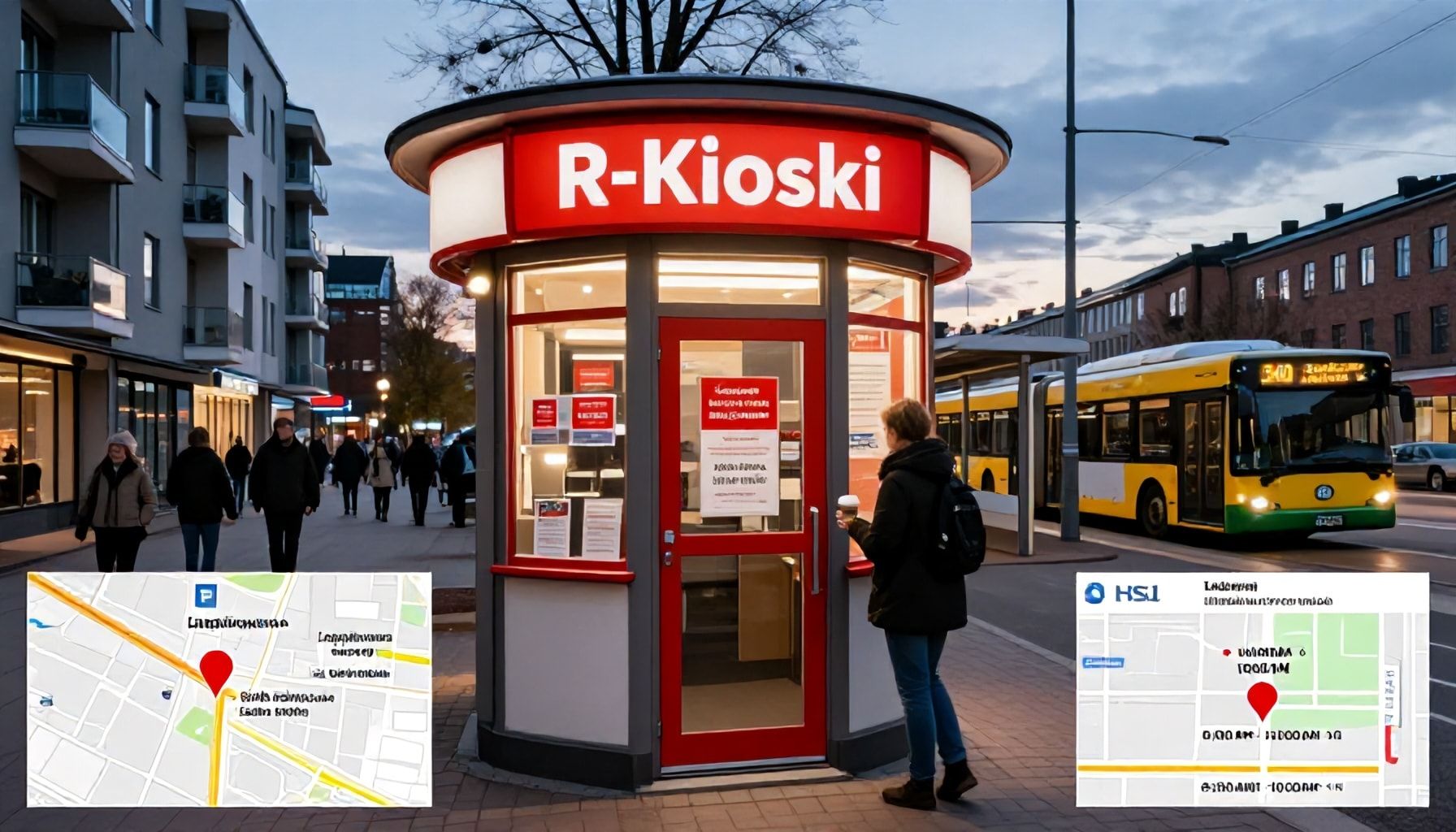Leppävaaran R-Kioskin sijainti kartalla: missä se oikein on ja miten sinne pääsee joukkoliikenteellä tai autolla