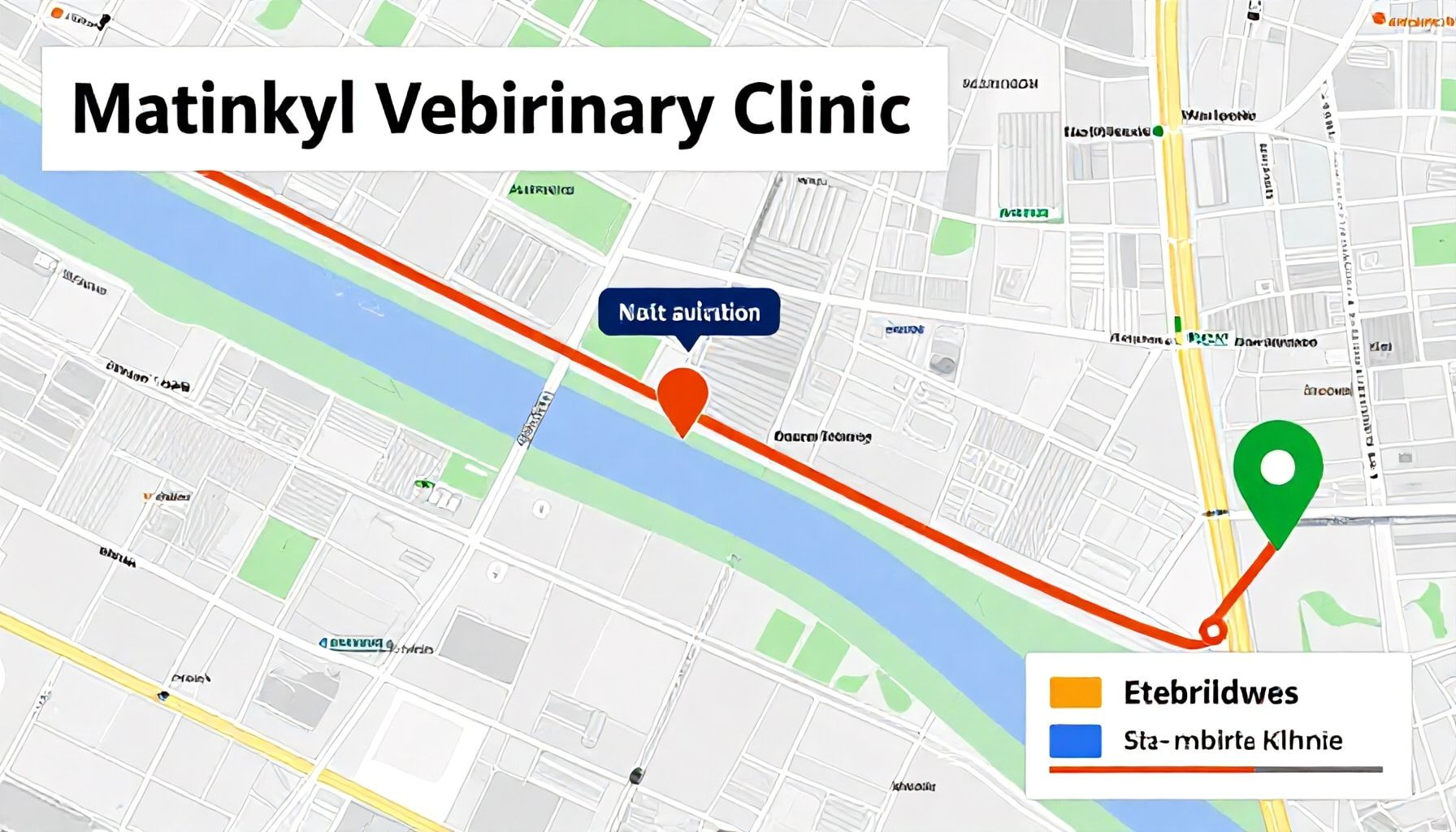Matinkylän eläinlääkärin tarkka sijainti – kartta ja kulkuohjeet kävelijälle sekä autoilijalle