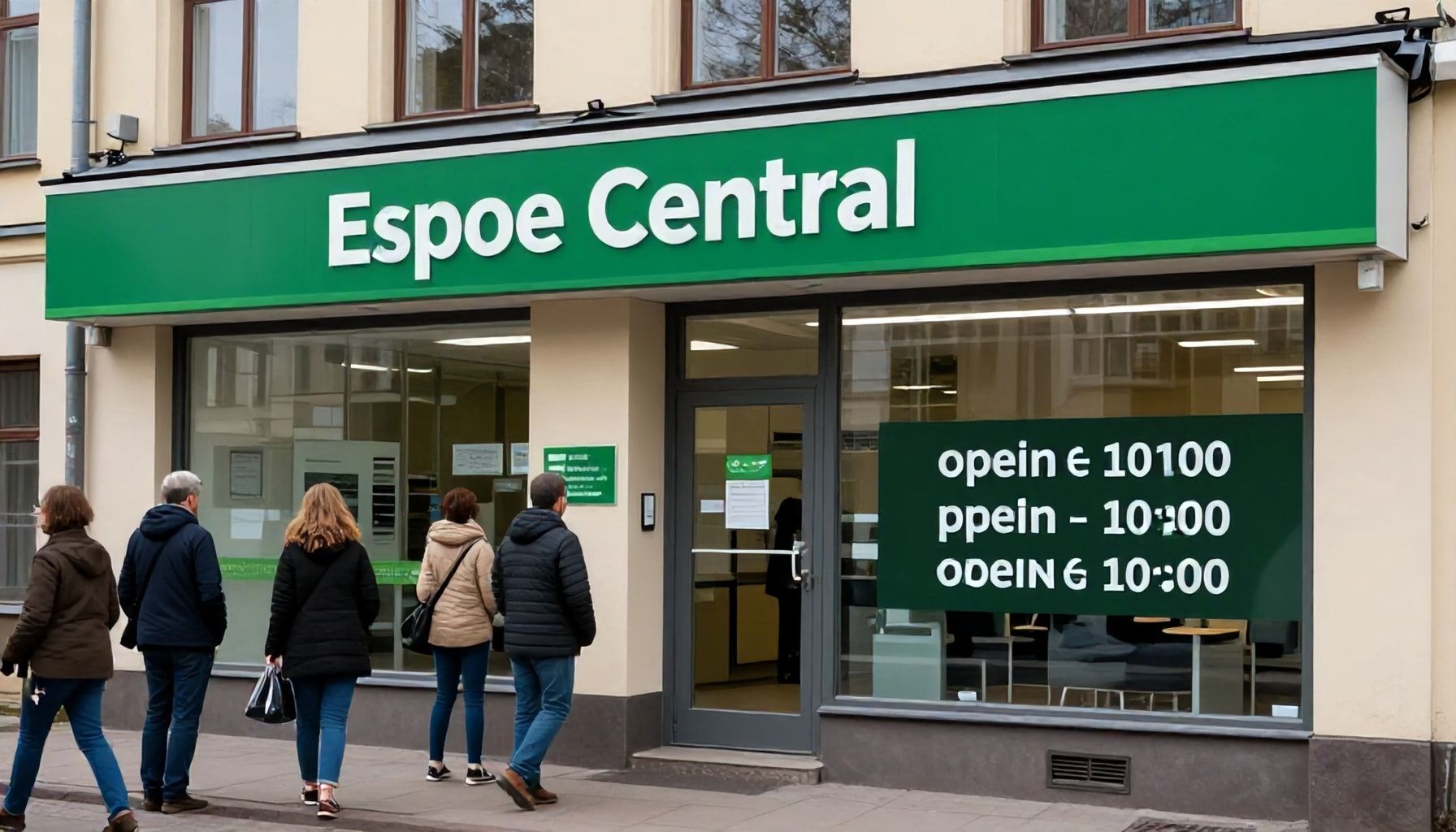 Miksi joidenkin Espoon pankkien ovet sulkeutuvat keskipäivällä – ja miten välttää turhat jonotukset