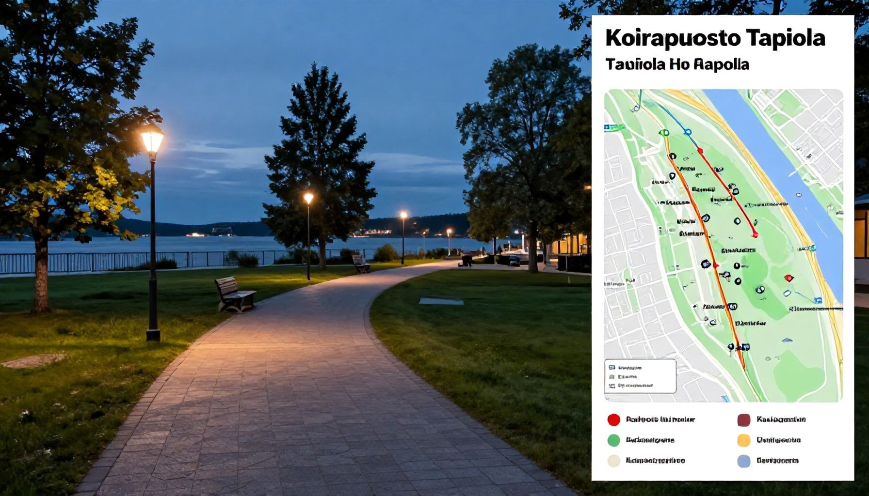 Miksi Tapiolan koirapuistot ovat Espoon suosituimpia: asfaltoidut lenkkipolut, valaistus ja näkymät merelle