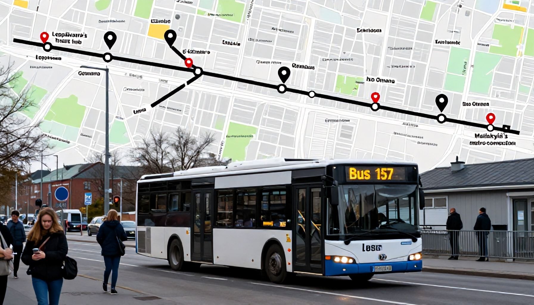 Mistä 157-bussi Espoossa lähtee ja mihin se oikeasti päätyy – kartta ja pysäkit selkeästi*