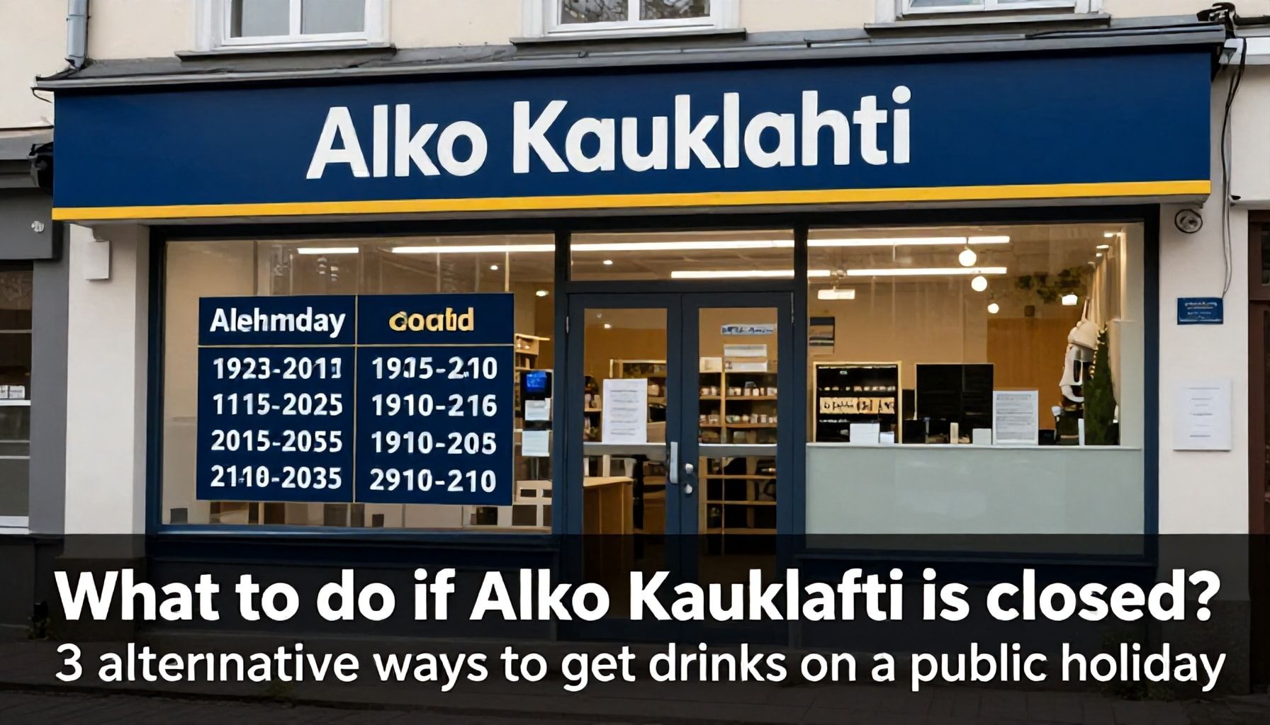 Mitä tehdä, jos Alko Kauklahti on kiinni? 3 vaihtoehtoista tapaa hankkia juomat juhlapäivänä