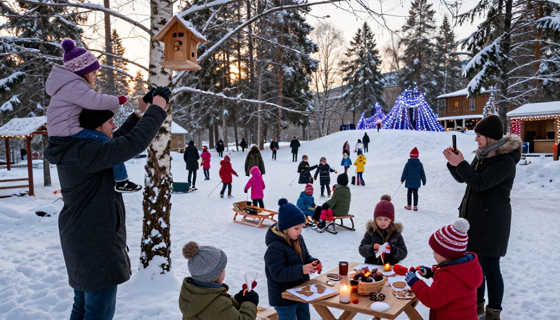 Miten vietät lasten kanssa unohtumattoman joulupäivän Espoon puistoissa: 5 ilmaista aktiviteettia