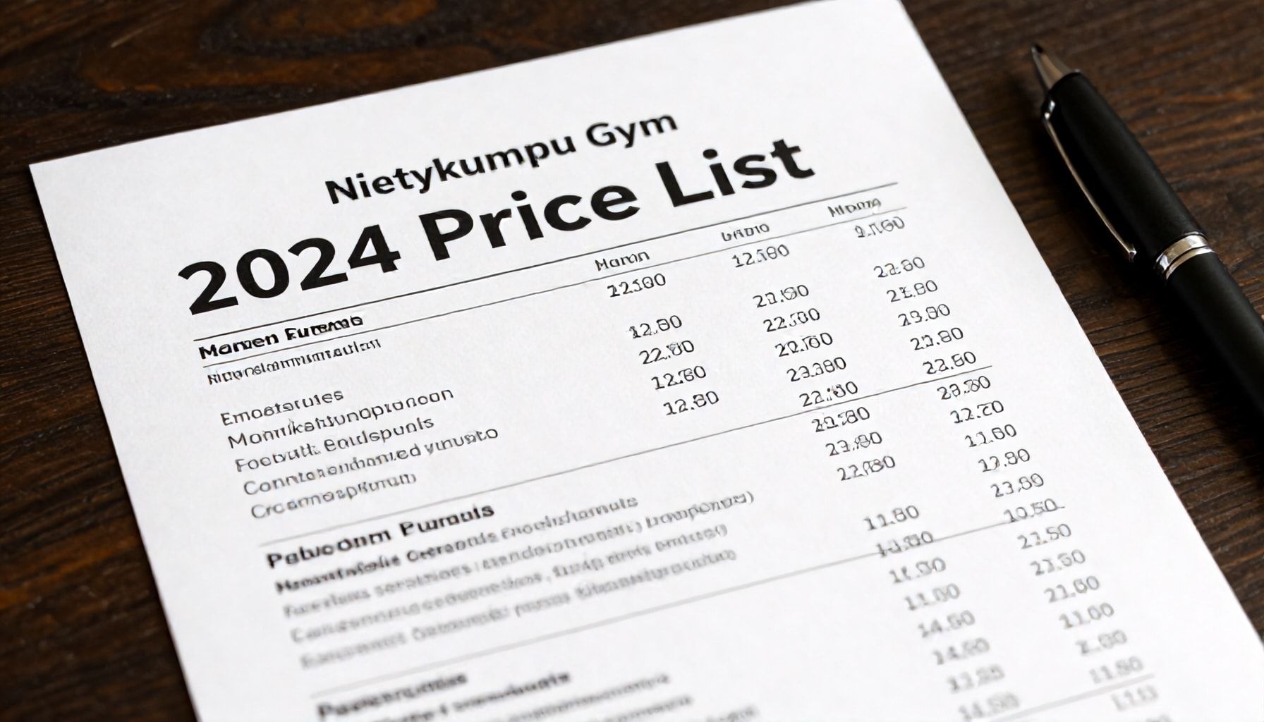 Niittykummun kuntosalin hinnasto 2024 – tarkat euromäärät jäsenyyksistä ja lisäpalveluista*