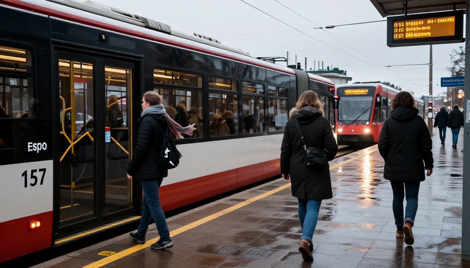 Nopein reitti keskustaan: näin yhdistät 157-bussin metroon, raitiovaunuun tai junaan ilman turhia odotuksia*