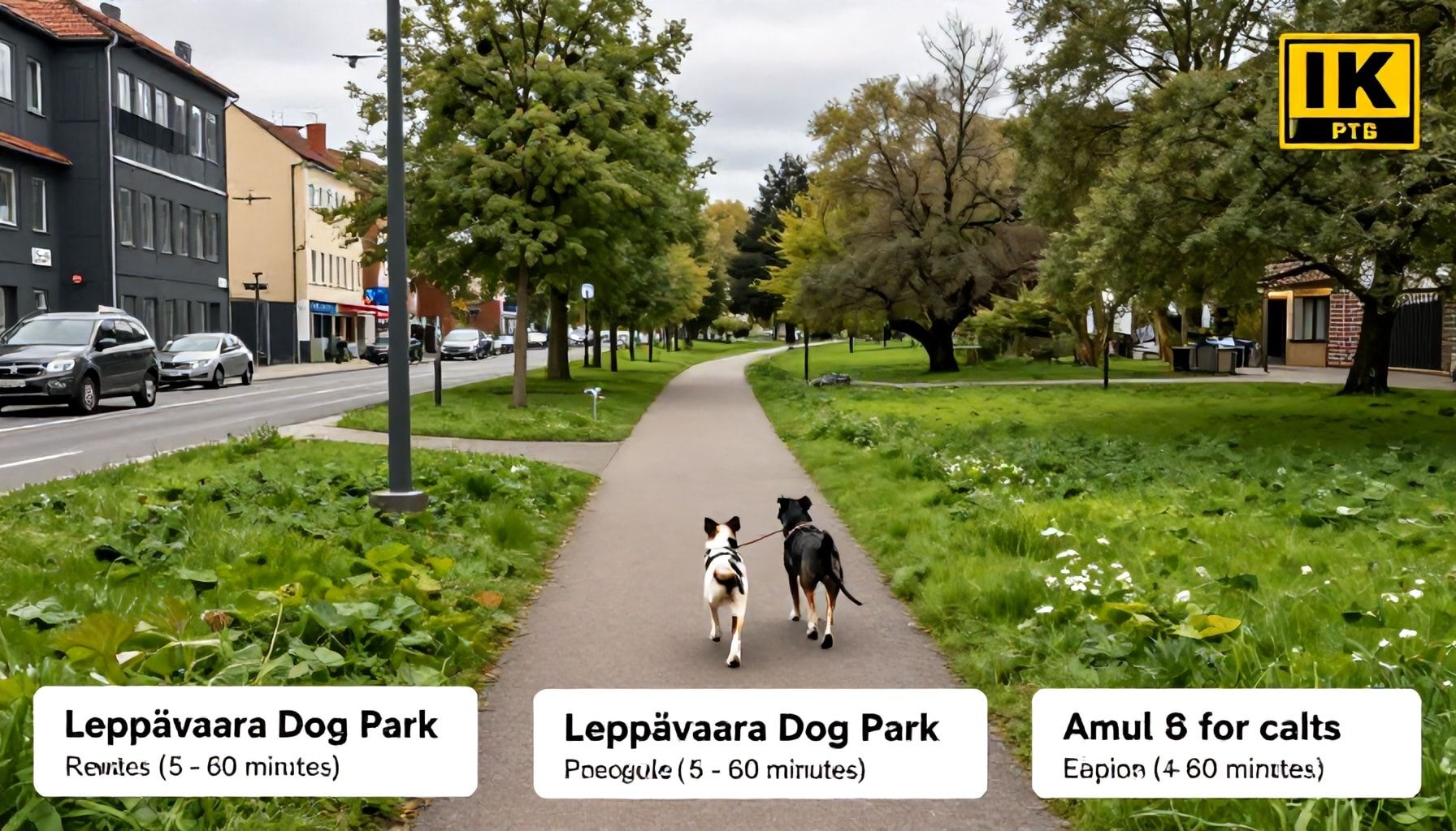 Parhaat kävelyreitit koirapuistoon: 3 vaihtoehtoa eripituisille lenkeille (5–60 minuuttia)