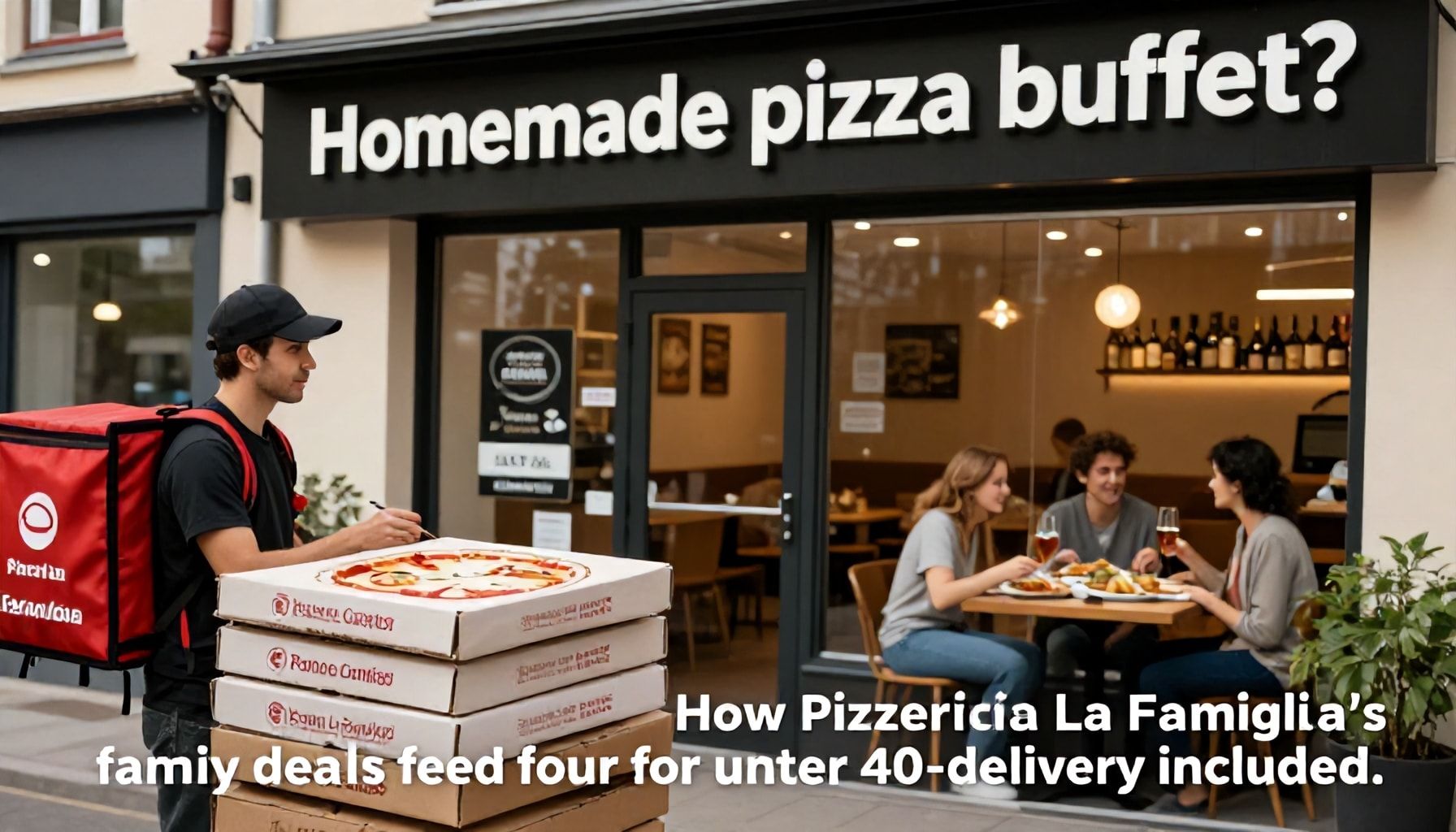 Pizzabuffet kotiin? Näin Pizzeria La Famiglian perheannokset riittävät neljälle alle 40 eurolla – toimitusmaksut mukaan lukien