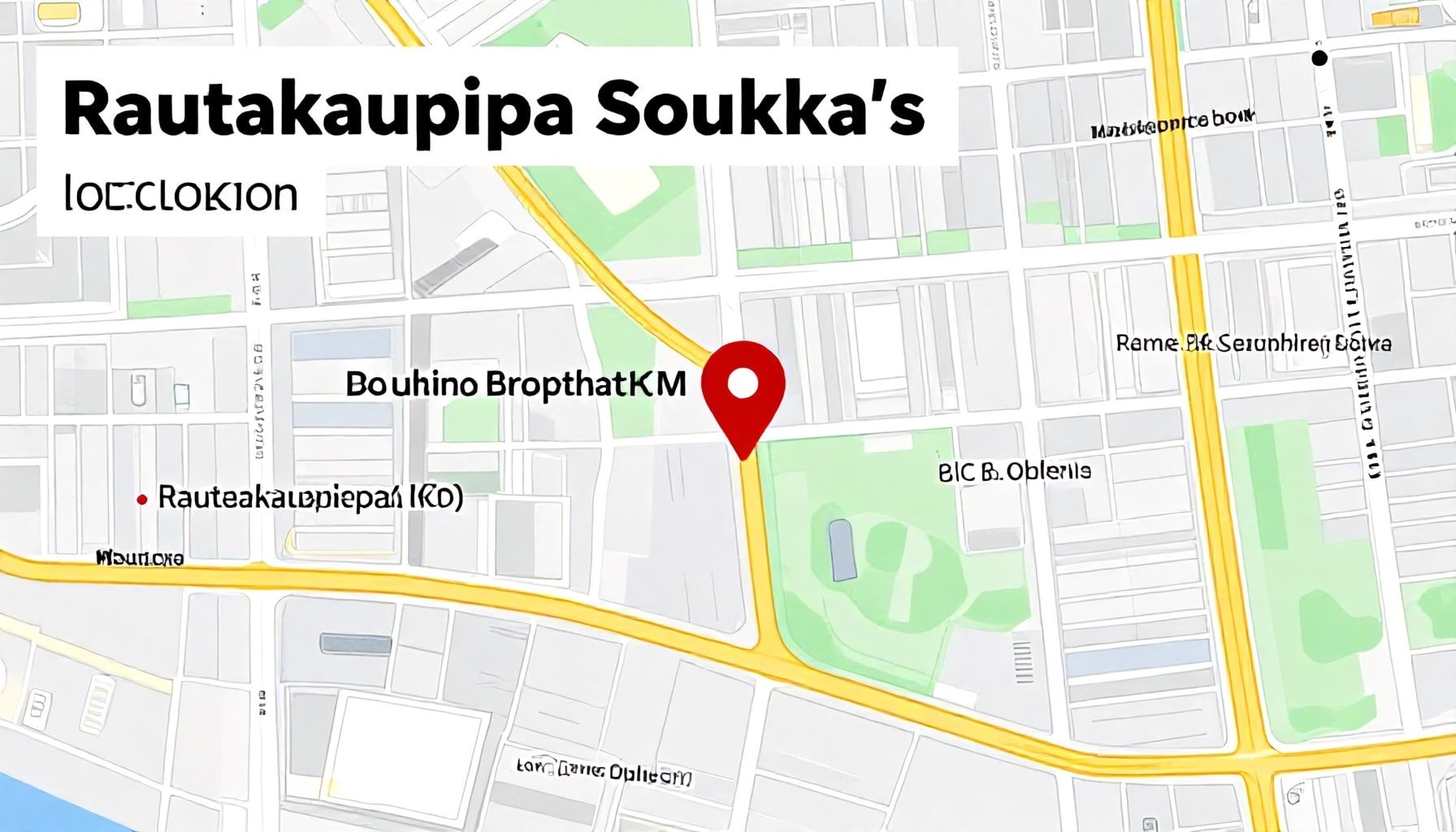 Rautakauppa Soukan täsmällinen sijainti kartalla – näin löydät sen ensimmäisellä kerralla