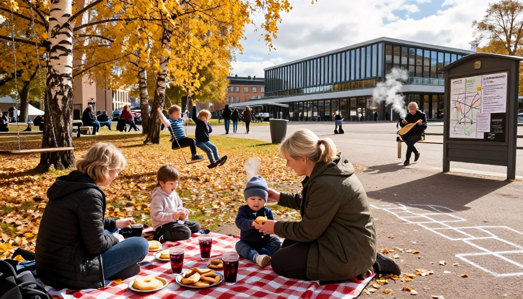 Ruokaa, leikkiä ja kulttuuria: Espoon syysloman parhaat maksuttomat perheaktiviteetit kartalla