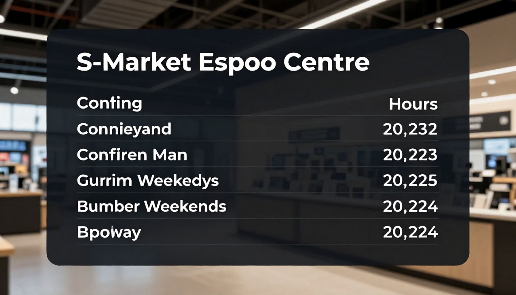 S-Market Espoon keskuksen tarkat aukiolot arkisin, viikonloppuisin ja pyhäpäivinä – vuodelle 2024 vahvistettu aikataulu