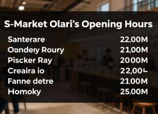 S-Market Olarin aukioloajat 2024 – ajat ja poikkeukset selvästi