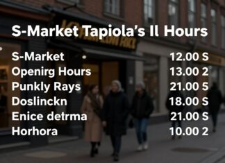 S-Market Tapiolan aukioloajat 2024 – ajat ja poikkeukset selvästi