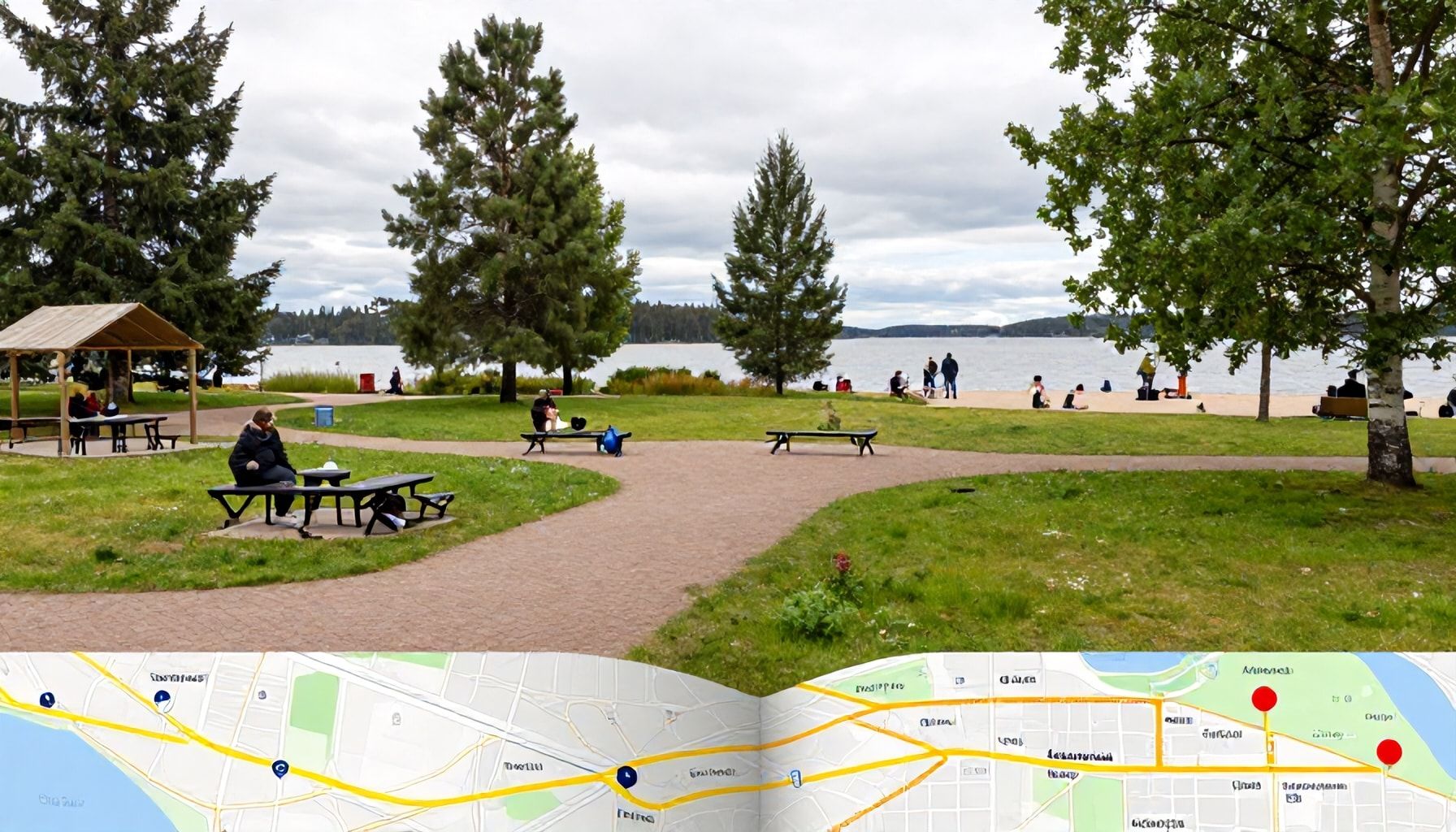 Salaiset helmiä läheltä: Vähän tunnetut koiraystävälliset piknik-paikat ja uimarannat Tapiolan ulkopuolelta (kartalla merkittynä)