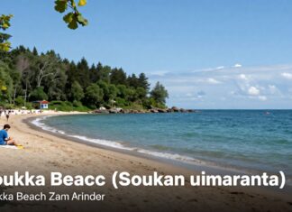 Soukan uimarannan tarkka sijainti ja parhaat reitit perille