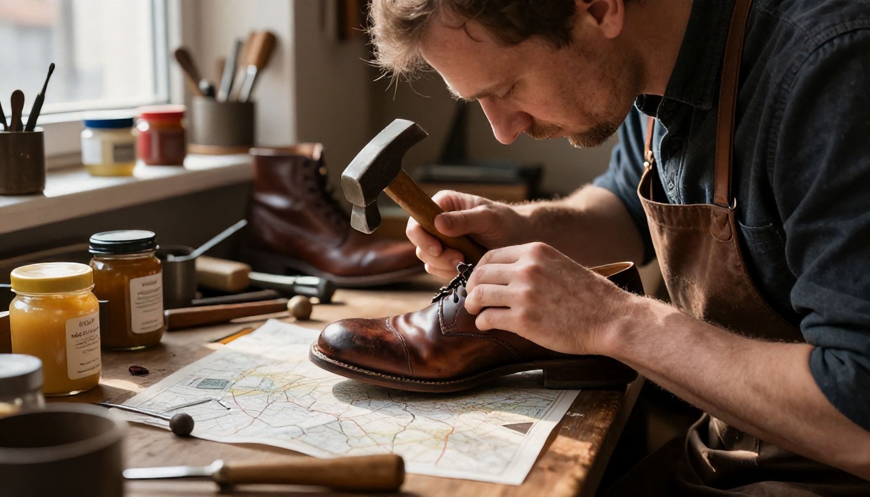 Suutarin salaisuus: Näin Espoon käsityöläiset saavat vanhat nahkakengät näyttämään uudelta ilman teollisia temppuja