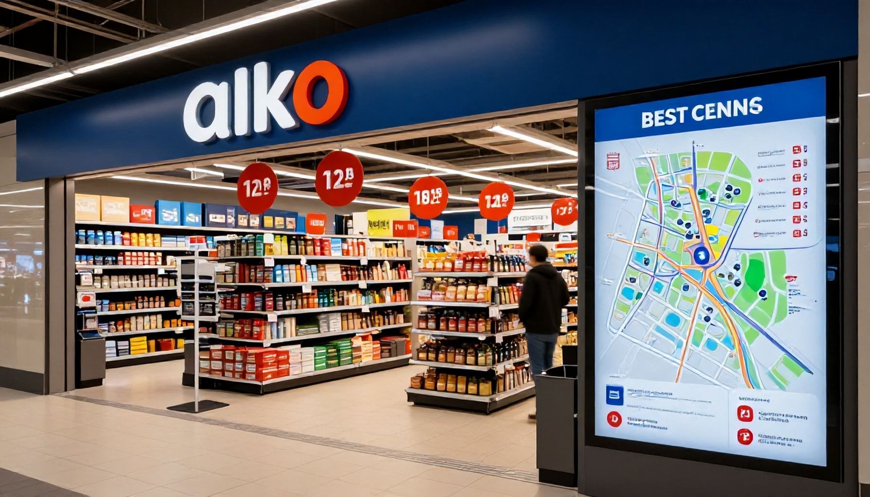 Täältä löydät Espoo keskuksen Alkon parhaat juhlatarjoukset – kartta ja reittiohjeet suoraan hyllylle