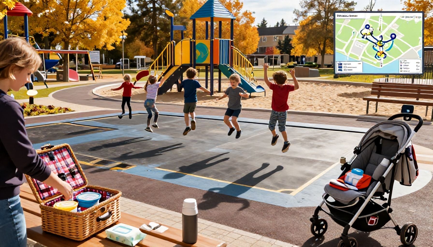 Tältä näyttää täydellinen leikkipuistopäivä – reitti, eväsvinkit ja varusteet, jotka helpottavat ulkoilua