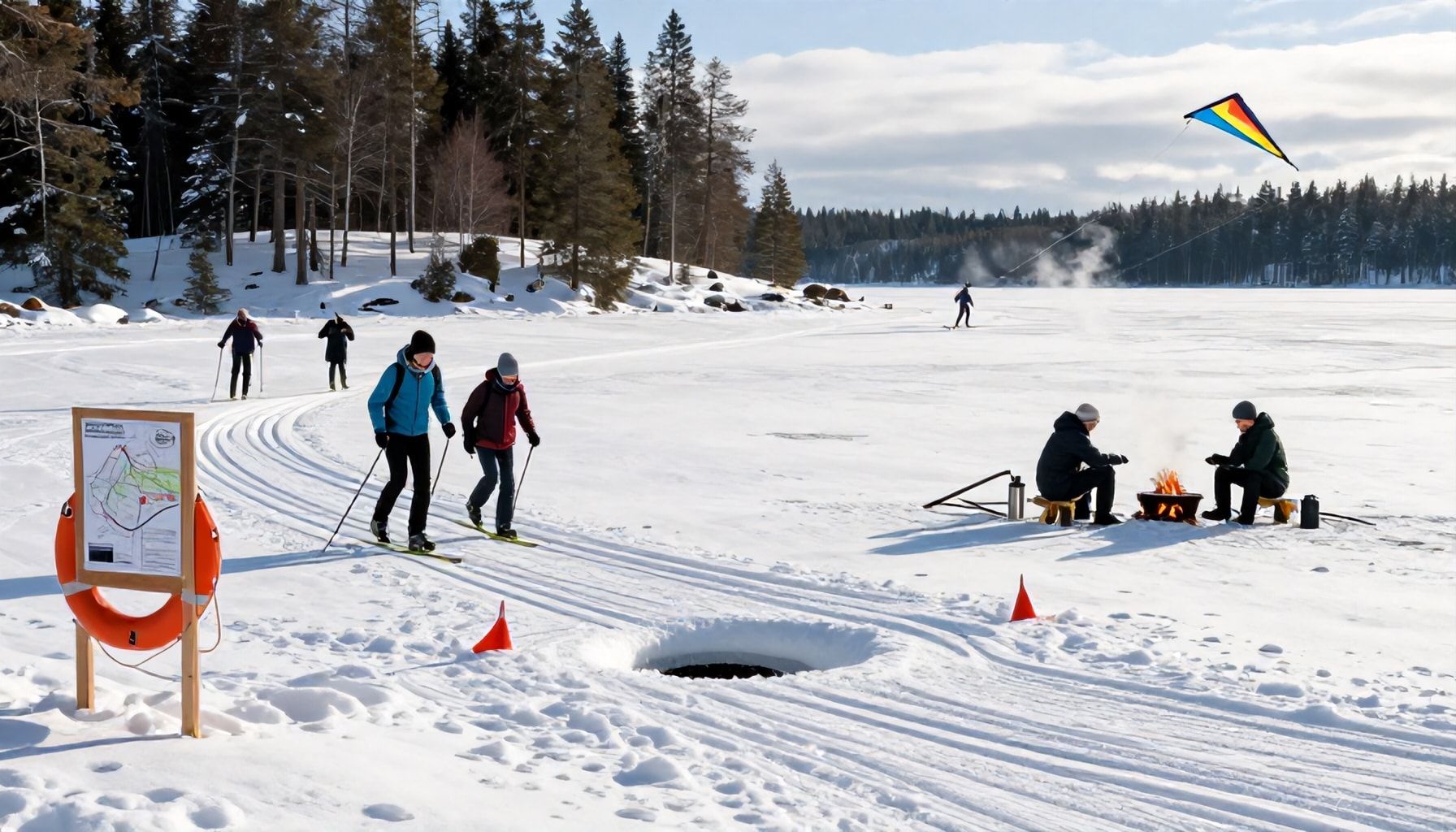 Talvinen Saarijärvi: 5 aktiviteettia lumiselle päivälle – hiihtolatujen kartasta avannon turvalliseen käyttöön