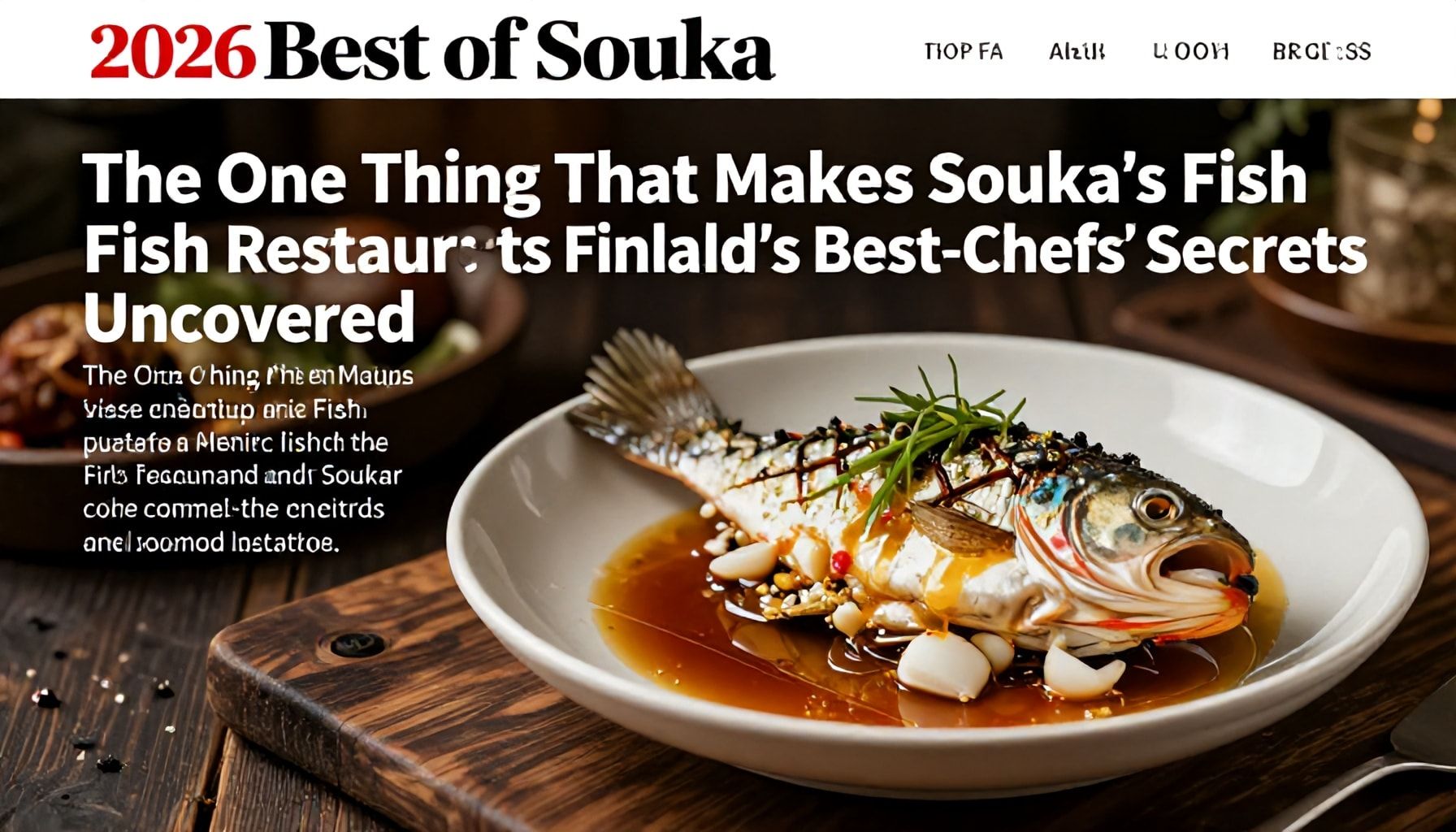 Tämä yksi asia tekee Soukan kalaravintoloista Suomen parhaat – kokkien paljastamat tekijät