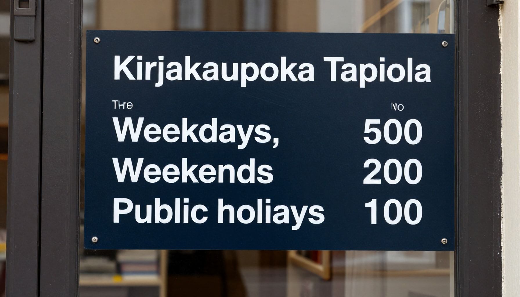 Tarkat aukioloajat arkisin, viikonloppuisin ja juhlapyhinä – vältä turhat ovikellotukset