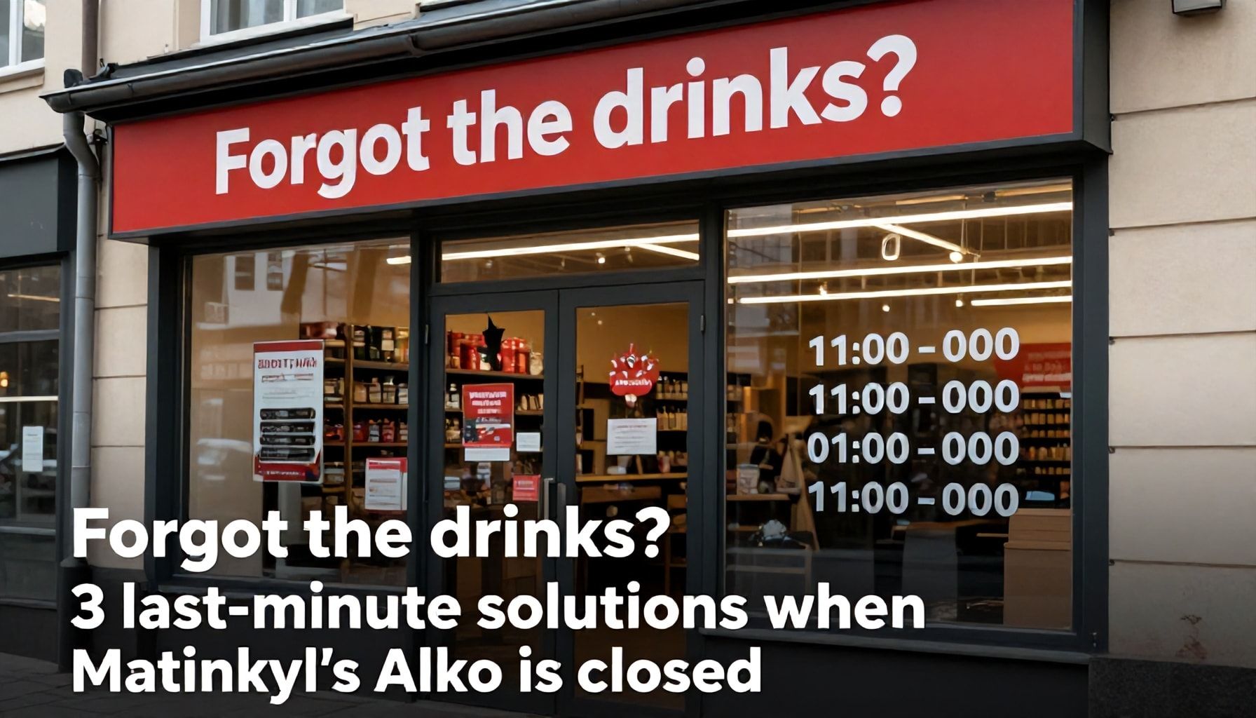 Unohditko ostokset? Nämä 3 vaihtoehtoa pelastavat, jos Matinkylän Alko onkin kiinni*