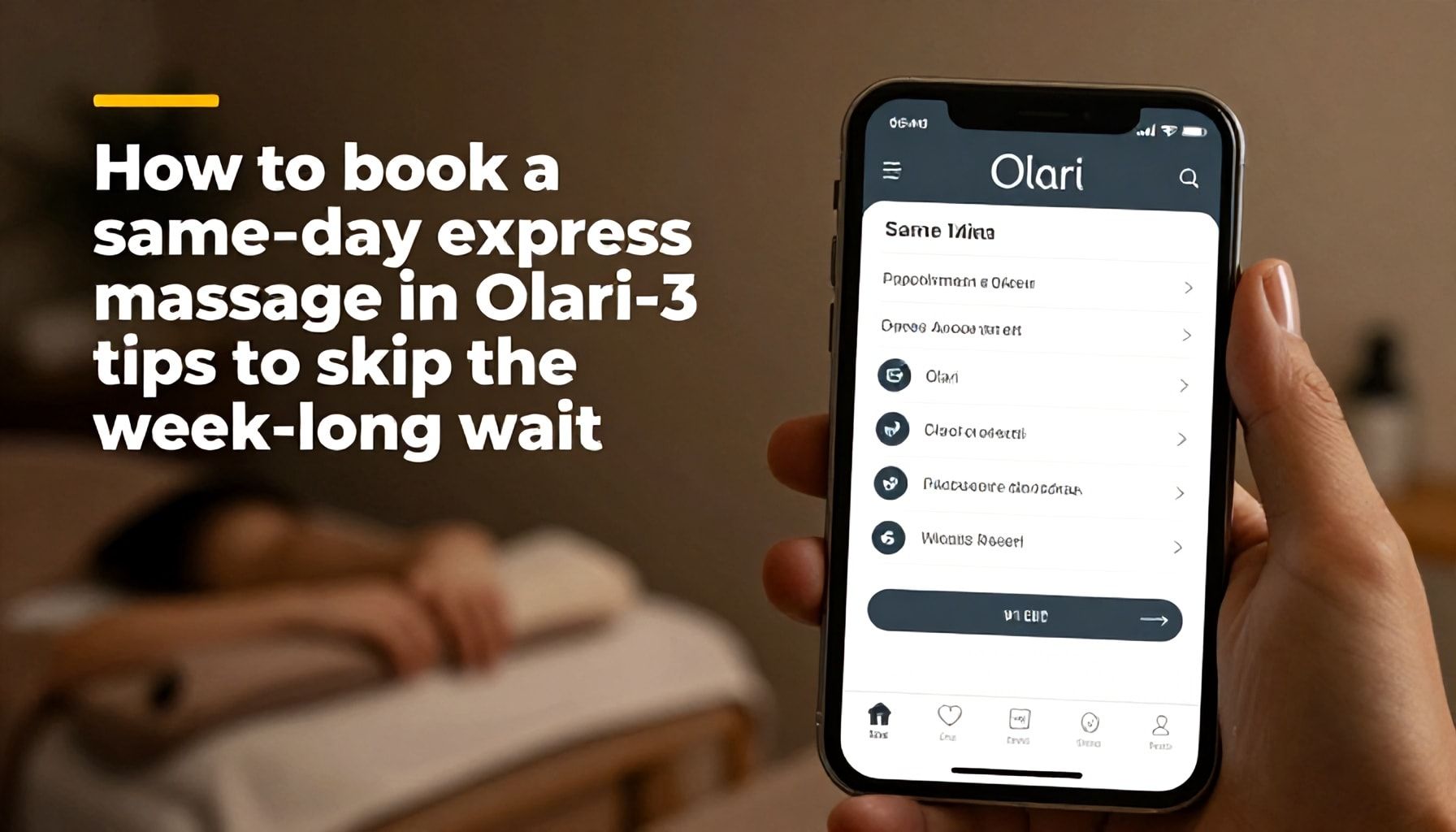 Varaa samaan päivään: 3 vinkkiä pikahieronnan saamiseen Olarista ilman viikon odotusta